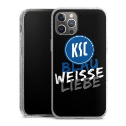 Silikon Glitter Case transparent-silber