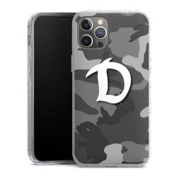 Silikon Glitter Case transparent-silber