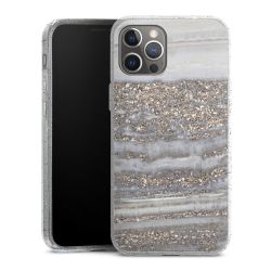 Silicone Glitter Case silver glitter