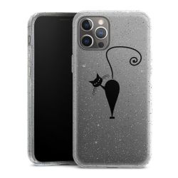 Silicone Glitter Case silver glitter