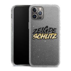 Silikon Glitter Case transparent-silber