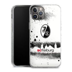 Silikon Glitter Case transparent-silber