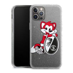 Silikon Glitter Case transparent-silber