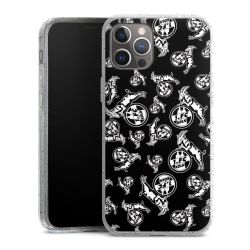 Silikon Glitter Case transparent-silber