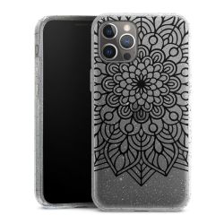 Silicone Glitter Case silver glitter