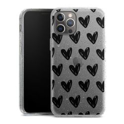 Silicone Glitter Case silver glitter