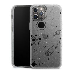 Silicone Glitter Case silver glitter