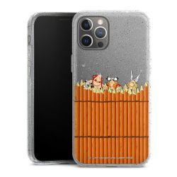 Silikon Glitter Case transparent-silber