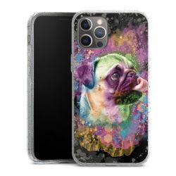 Silikon Glitter Case transparent-silber