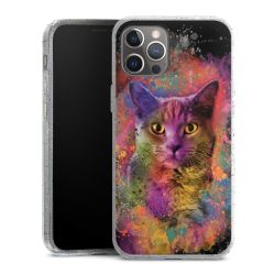 Silikon Glitter Case transparent-silber