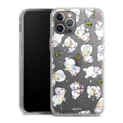 Silikon Glitter Case transparent-silber