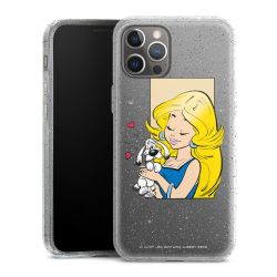 Silikon Glitter Case transparent-silber