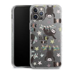 Silicone Glitter Case silver glitter