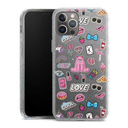 Silicone Glitter Case silver glitter