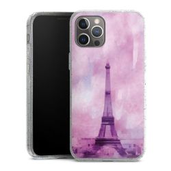 Silikon Glitter Case transparent-silber