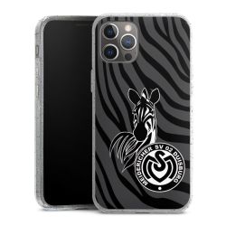 Silikon Glitter Case transparent-silber