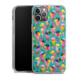 Silicone Glitter Case silver glitter