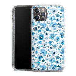 Silicone Glitter Case silver glitter