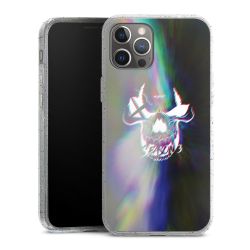 Silikon Glitter Case transparent-silber