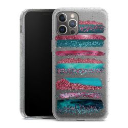 Silicone Glitter Case silver glitter