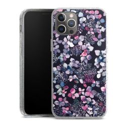 Silicone Glitter Case silver glitter