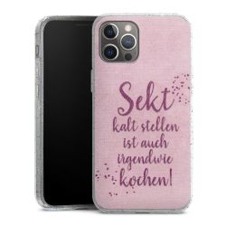 Silikon Glitter Case transparent-silber