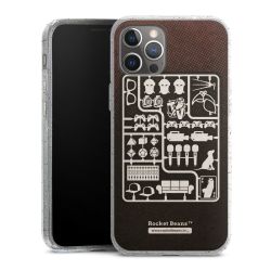 Silikon Glitter Case transparent-silber