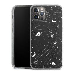 Silicone Glitter Case silver glitter