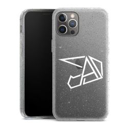 Silikon Glitter Case transparent-silber