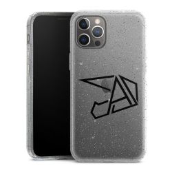 Silikon Glitter Case transparent-silber