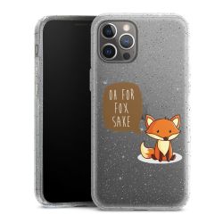 Silicone Glitter Case silver glitter