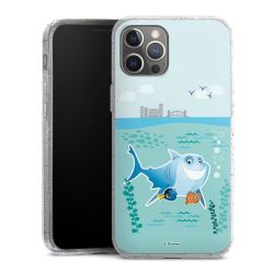 Silikon Glitter Case transparent-silber