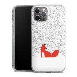 Silicone Glitter Case silver glitter