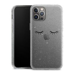 Silicone Glitter Case silver glitter