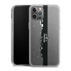 Silikon Glitter Case transparent-silber