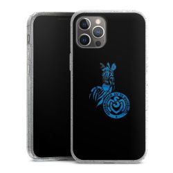 Silikon Glitter Case transparent-silber