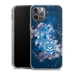 Silikon Glitter Case transparent-silber