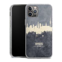 Silikon Glitter Case transparent-silber