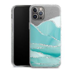 Silicone Glitter Case silver glitter