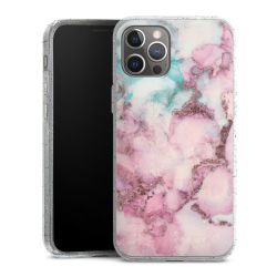 Silicone Glitter Case silver glitter