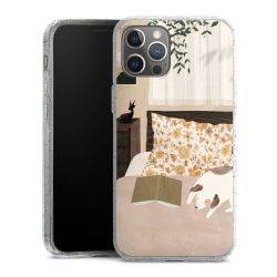 Silikon Glitter Case transparent-silber