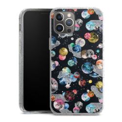 Silicone Glitter Case silver glitter