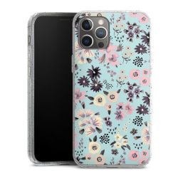 Silicone Glitter Case silver glitter