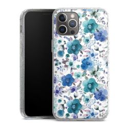 Silicone Glitter Case silver glitter