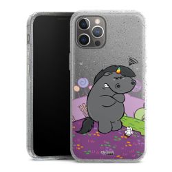 Silikon Glitter Case transparent-silber