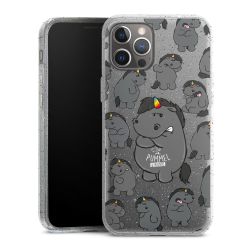 Silikon Glitter Case transparent-silber