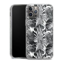 Silicone Glitter Case silver glitter