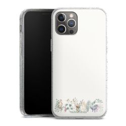 Silicone Glitter Case silver glitter