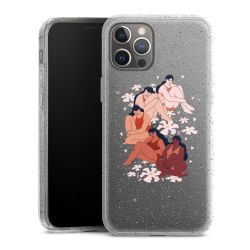 Silicone Glitter Case silver glitter