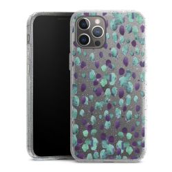 Silicone Glitter Case silver glitter